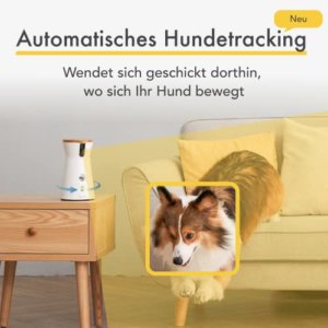 Furbo 360° Hundekamera Leckerliwurf, Bell-Alarm